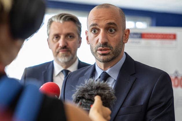 Benjamin Haddad Visiting Hyprspace - Le Haillan Minister Delegate for Europe Benjamin Haddad visits French aerospace start-up HyPrSpace, specialized in hybrid propulsion and space launch vehicles near Bordeaux in Le Haillan, France, on July 21, 2026. Photo by Margot Le Gonidec ABACAPRESS.COM Le Haillan France  Copyright: xLexGonidecxMargot ABACAx