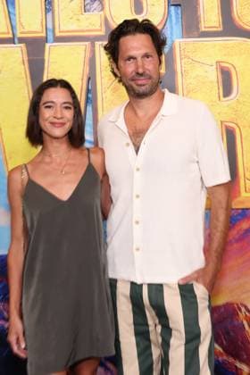 Los Angeles CA July 21: Maggie Gonzales-Smith and Brian Thomas Smith at the premiere of Stuart Fails to Save the Universe at The Academy Museum of Motion Pictures in Los Angeles on July 21, 2026. Copyright: xAdMediax xMediaPunchx
