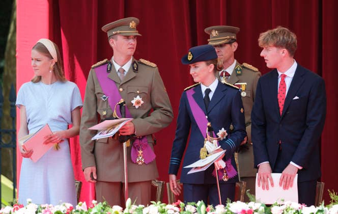 RECORD DATE NOT STATED Belgium s National Day 2026: Princess Eleonore of Belgium, Prince Emmanuel of Belgium, Princess Elisabeth of Belgium, Duchess of Brabant, and Prince Gabriel R of Belgium attend Belgium s National Day on July 21, 2026, in Brussels, Belgium’s National Day on July 21 commemorates the coronation of King Leopold I as the country’s first monarch in 1831, when he swore allegiance to the constitution and established Belgium’s constitutional monarchy following the Belgian Revolution of 1830. Although the holiday was originally celebrated on September 27 to mark the expulsion of Dutch forces, it was officially moved to July 21 and first observed on that date in 1890. Brussels, Quartier Royal, Brussels-Capital, Belgium  Copyright: xMonassexT Andia.frx 462783