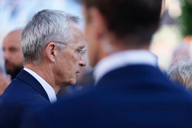22. juli markering ved minnesmerket i Regjeringskvartalet Oslo 20260722. Finansminister Jens Stoltenberg for markeringen. 22. juli markering ved minnesmerket ved hoyblokka i Regjeringskvartalet. I ar er det 15 ar siden terrorangrepet hvor 77 mennesker mistet livet i 2011. Foto: Frederik Ringnes NTB Oslo Norge EjRm-8jcml8 EDITORIAL USE ONLY Ref:_BNCEjRm-8jcml8.jpg *** July 22 commemoration at the memorial in the Government Quarter, Oslo 20260722 Finance Minister Jens Stoltenberg at the July 22 commemoration at the memorial near the Hoyblokka building in the Government Quarter. This year marks 15 years since the terrorist attack in which 77 people lost their lives in 2011. Photo: Frederik Ringnes, NTB, Oslo, Norway. EjRm 8jcml8. EDITOR  Copyright: xFrederikxRingnesx xNTBx