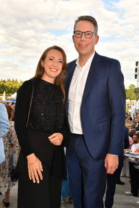 Markus Blume mit Ehefrau Aurelia Sommerempfang des Bayerischen Landtags 2026 Neuen Schloss Schleißheim München 21. Juli 2026 *** Markus Blume with his wife Aurelia at the Bavarian State Parliament’s Summer Reception 2026 at the New Palace in Schleißheim, Munich, July 21, 2026