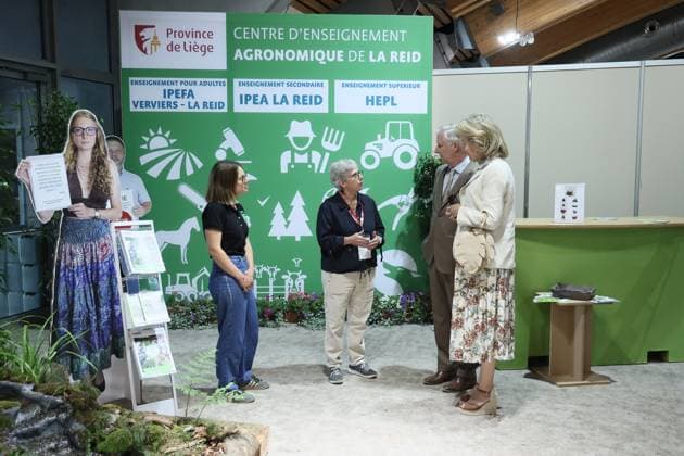 King Philippe - Filip of Belgium and Queen Mathilde of Belgium pictured during a royal visit at the 90th edition of the Libramont Agricultural fair (24-27 07), on Wednesday 22 July 2026, in Libramont.  BRUNOxFAHY 181726944