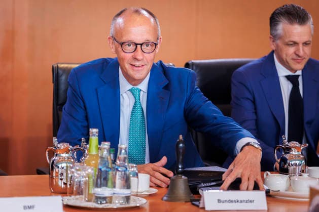 Friedrich Merz (CDU), Bundeskanzler, aufgenommen im Rahmen der 53. Kabinettsitzung in Berlin, 22.07.2026. Berlin Deutschland *** Friedrich Merz (CDU), Federal Chancellor, photographed during the 53rd cabinet meeting in Berlin, July 22, 2026, Berlin, Germany Copyright: xAmreixSchulzx