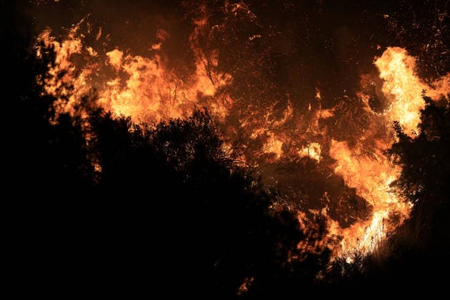 Wildfires continue in Italian island of Sicily PALERMO, ITALY - JULY 22: Wildfires that broke out in several parts of the Italian island of Sicily continue overnight, fueled by strong winds, as firefighters, civil protection teams and forestry crews press on with efforts to contain the blazes near Palermo, Sicily, Italy on July 22, 2026. The wildfires, which started yesterday on the slopes of Mount Longa near the city of Palermo, spread rapidly due to the wind and burned throughout the night. Alberto Lo Bianco Anadolu Palermo Italy. Editorial use only. Please get in touch for any other usage.  Copyright: x2026xAnadoluxAlbertoxLoxBiancox