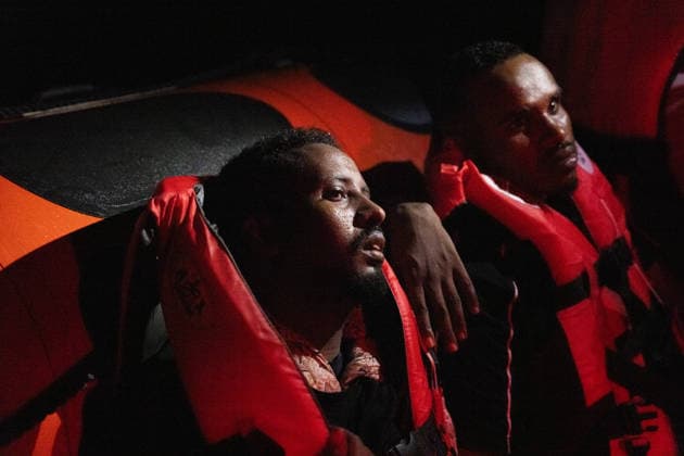 NGO vessel Open Arms rescues Somali migrants in the Central Mediterranean CENTRAL MEDITERRANEAN - JULY 22: A small rubber boat carrying six Somali migrants, including two unaccompanied minors, is rescued by the NGO vessel Open Arms in the Central Mediterranean on July 22, 2026. After departing from Libya, the migrants were rescued around 4:00 a.m. local time, and the vessel remained in the Maltese Search and Rescue region awaiting the assignment of a Place of Safety by authorities. Joan Galvez Anadolu At sea At sea. Editorial use only. Please get in touch for any other usage.  Copyright: x2026xAnadoluxJoanxGalvezx