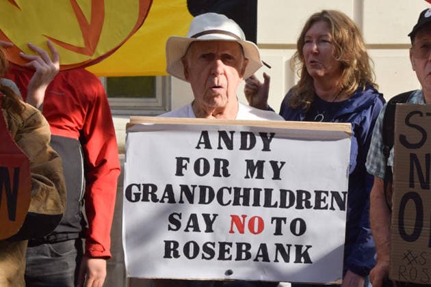 July 22, 2026, London, England, United Kingdom: Climate activists from Fossil Free London stage a protest outside the Department for Energy Security and Net Zero calling on the new Energy Secretary Miatta Fahnbulleh and the new UK Prime Minister Andy Burnham to stop the Rosebank oil and gas field in the North Sea. London United Kingdom - ZUMAv130 20260722_zip_v130_031 Copyright: xVukxValcicx