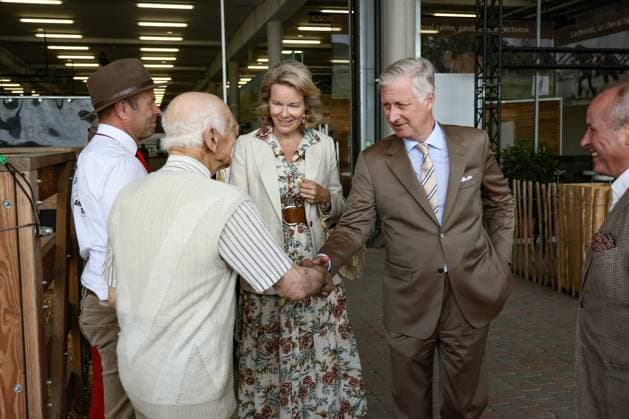 Queen Mathilde of Belgium and King Philippe - Filip of Belgium pictured during a royal visit at the 90th edition of the Libramont Agricultural fair (24-27 07), on Wednesday 22 July 2026, in Libramont.  BRUNOxFAHY 181735980