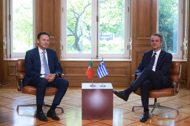 Kyriakos Mitsotakis - Luis Montenegro meeting in Athens ATHENS, GREECE - JULY 22: Greek Prime Minister Kyriakos Mitsotakis meets with Portuguese Prime Minister Luis Montenegro at Maximos Mansion in Athens, Greece, on July 22, 2026. Costas Baltas Anadolu Athens Greece. Editorial use only. Please get in touch for any other usage.  Copyright: x2026xAnadoluxCostasxBaltasx