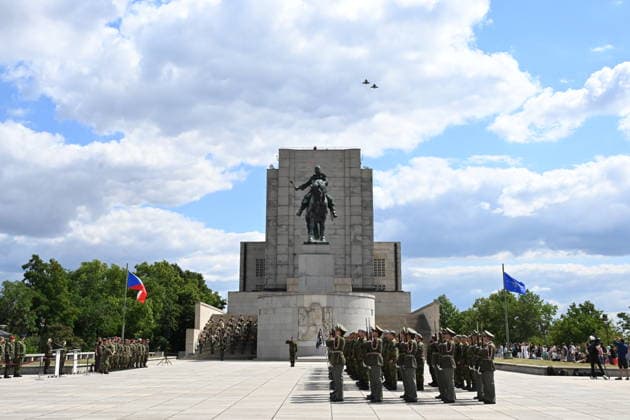Ceremonial handover of command of Czech Army Operations Command on July 22, 2026, in Prague, Czech Republic. Lieutenant General Vaclav Vlcek symbolically handed over command to Major General Jaroslav Mika who assumes position on August 1, 2026. (CTKxPhoto KaterinaxSulova) CTKPhotoP2026072202909  CTKPhotoP2026072202909