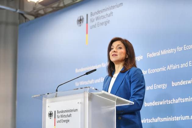 Berlin, Deutschland, 22.07.2026: Wirtschaftsministerium: Pressestatement zur Start-up- und Scale-up-Strategie: Bundesministerin für Wirtschaft und Energie Katherina Reiche (CDU) *** Berlin, Germany, July 22, 2026 Ministry of Economic Affairs Press Statement on the Startup and Scale-up Strategy Federal Minister for Economic Affairs and Energy Katherina Reiche, CDU Copyright: xdtsxNachrichtenagenturx dts_128259