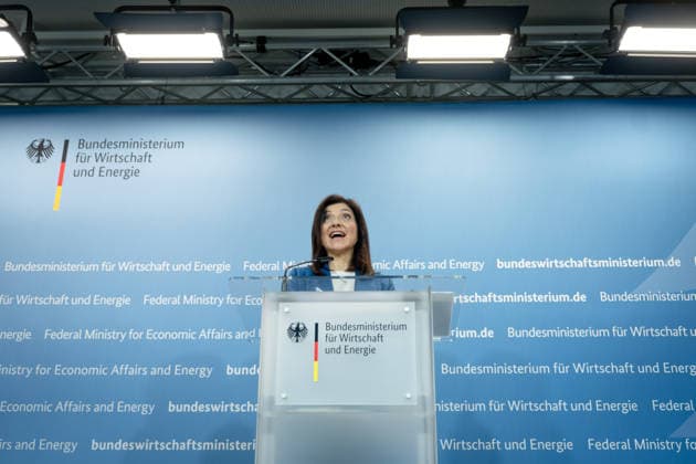 Katherina Reiche, Bundesministerin für Wirtschaft und Energie Katherina Reiche, Bundesministerin für Wirtschaft und Energie, BMWE, Berlin, Pressestatement zur neuen Startup- und Scaleup-Strategie Berlin Berlin GER *** Katherina Reiche, Federal Minister for Economic Affairs and Energy Katherina Reiche, Federal Minister for Economic Affairs and Energy, BMWE, Berlin, Press Statement on the New Startup and Scaleup Strategy Berlin Berlin GER