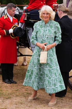 King Charles III And Queen Camilla Attend The RHS Sandringham Flower Show, 22 July 2026 Queen Camilla arrives for a visit to the RHS Sandringham Flower Show, which is being held for the first time this year on the Sandringham Estate in Norfolk. Picture date: Wednesday July 22, 2026., Credit:Aaron Chown PA ROTA - B68 Avalon UK, Sandringham  Copyright: xAaronxChownx xPAxROTAx-xB68x xAvalonx 1117885654