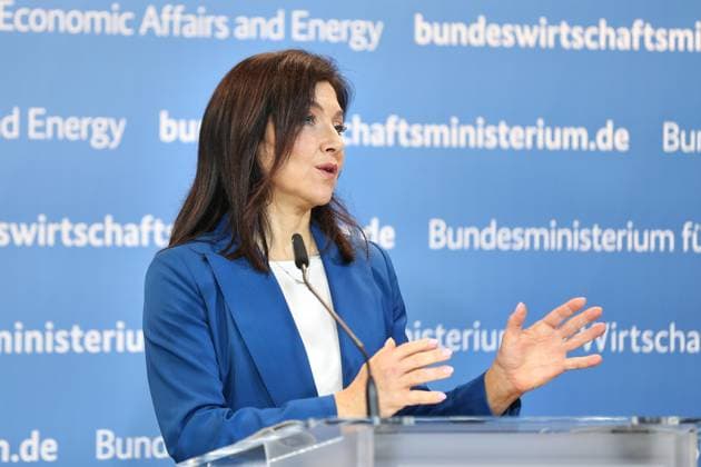 Berlin, Deutschland, 22.07.2026: Wirtschaftsministerium: Pressestatement zur Start-up- und Scale-up-Strategie: Bundesministerin für Wirtschaft und Energie Katherina Reiche (CDU) *** Berlin, Germany, July 22, 2026 Ministry of Economic Affairs Press Statement on the Startup and Scale-up Strategy Federal Minister for Economic Affairs and Energy Katherina Reiche, CDU Copyright: xdtsxNachrichtenagenturx dts_128274