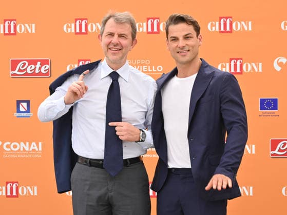 Francesco Giorgino at the photocall in Giffoni Valle Piana, Italy - 22 Jul 2026 Francesco Giorgino and Jacopo Gubitosi attend the photocall at the 2026 Giffoni Film Festival. Giffoni Valle Piana Italy Copyright: xAntoninoxD’Espositox xSOPAxImagesx DSC_6837