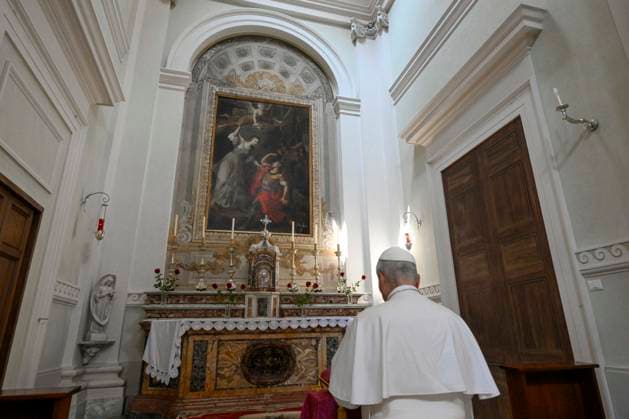 ITALY - POPE LEO XIV DURING HIS VISIT TO THE SHRINE OF THE HOLY TRINITY IN VALLEPIETRA - 2026 7 22 Italy, Vallepietra , Vatican, 2026 7 22 Pope Leo XIV during his visit to the Shrine of the Holy Trinity in Vellepietra. EDITORIAL USE ONLY - NO BOOKS Copyright: xVATICANxMEDIAx
