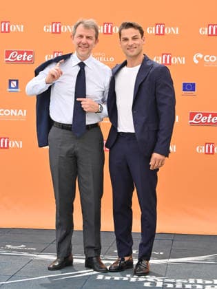 July 22, 2026, Giffoni Valle Piana, Salerno, Italy: Francesco Giorgino and Jacopo Gubitosi attend the photocall at the 2026 Giffoni Film Festival. Giffoni Valle Piana Italy  - ZUMAs197 20260722_aaa_s197_044 Copyright: xAntoninoxD™Espositox