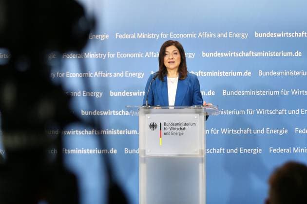 Berlin, Deutschland, 22.07.2026: Wirtschaftsministerium: Pressestatement zur Start-up- und Scale-up-Strategie: Bundesministerin für Wirtschaft und Energie Katherina Reiche (CDU) *** Berlin, Germany, July 22, 2026 Ministry of Economic Affairs Press Statement on the Startup and Scale-up Strategy Federal Minister for Economic Affairs and Energy Katherina Reiche (CDU) Copyright: xdtsxNachrichtenagenturx dts_128275