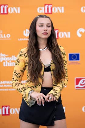 July 22, 2026, Giffoni Valle Piana, Salerno, Italy: Italian singer Sarah Toscano attends the photocall at 56th Giffoni Film Festival 2026 in Giffoni Valle Piana, Salerno, Italy on July 22, 2026. Giffoni Valle Piana Italy - ZUMAl175 20260722_zip_l175_046 Copyright: xFrancescoxLucianox