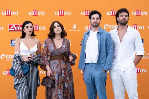 July 22, 2026, Giffoni Valle Piana, Salerno, Italy: Un posto al sole cast (L-R) Giorgia Gianetiempo, Gina Amarante, Luca Turco and Vladimiro Randazzo attends the photocall at 56th Giffoni Film Festival 2026 in Giffoni Valle Piana, Salerno, Italy on July 22, 2026. Giffoni Valle Piana Italy  - ZUMAl175 20260722_zip_l175_226 Copyright: xFrancescoxLucianox