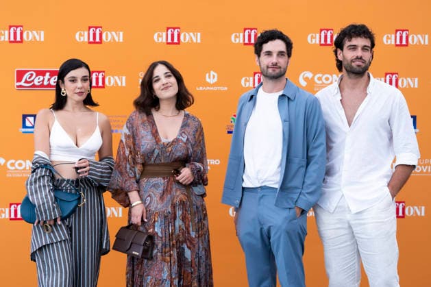 July 22, 2026, Giffoni Valle Piana, Salerno, Italy: Un posto al sole cast (L-R) Giorgia Gianetiempo, Gina Amarante, Luca Turco and Vladimiro Randazzo attends the photocall at 56th Giffoni Film Festival 2026 in Giffoni Valle Piana, Salerno, Italy on July 22, 2026. Giffoni Valle Piana Italy  - ZUMAl175 20260722_zip_l175_233 Copyright: xFrancescoxLucianox