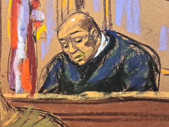 Photograph of a drawing by artist Jane Rosenberg depicting Federal Judge Alvin Hellerstein during a follow-up hearing in the case against Venezuela s ousted president, Nicolás Maduro, on charges of narco-terrorism and drug trafficking, in New York, United States, 22 July 2026. Maduro Appears in New York with Immunity as a Key Issue and a Possible Trial in 2027 !ACHTUNG: NUR REDAKTIONELLE NUTZUNG!  Copyright: xJanexRosenbergx USA2388 20260722-55020964622_1