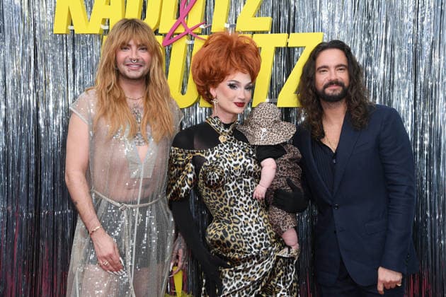 Bill Kaulitz, Candy Crash mit Kind, Tom Kaulitz bei der KAULITZ & KAULITZ STAFFEL 3 PREMIERE im Delphi Filmpalast in Berlin am 22.07.2026 *** Bill Kaulitz, Candy Crash with a child, Tom Kaulitz at the KAULITZ KAULITZ SEASON 3 PREMIERE at the Delphi Filmpalast in Berlin on July 22, 2026
