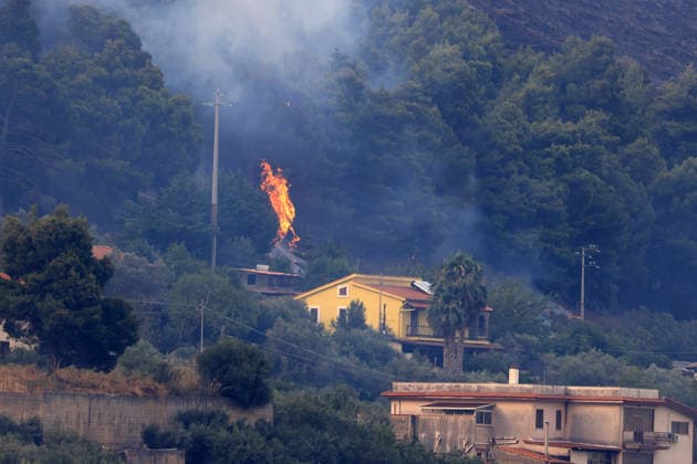 News Bilder des Tages #2 Wildfire firefighting efforts continue on Sicily island PALERMO, ITALY - JULY 22: Wildfires continue to burn in several parts of Sicily as firefighting efforts remain underway in Palermo, Sicily, Italy on July 22, 2026. Aircraft and helicopters are being used to battle a wildfire in the Casaboli forest, located in the mountainous area between the towns of Monreale and Pioppo near Palermo. Alberto Lo Bianco Anadolu Palermo Italy. Editorial use only. Please get in touch for any other usage.  Copyright: x2026xAnadoluxAlbertoxLoxBiancox