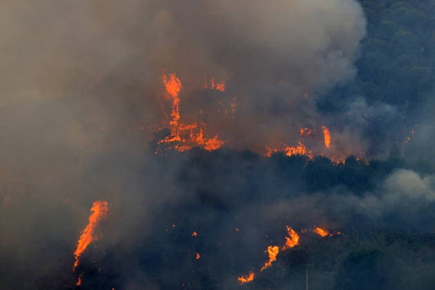 Wildfire firefighting efforts continue on Sicily island PALERMO, ITALY - JULY 22: Wildfires continue to burn in several parts of Sicily as firefighting efforts remain underway in Palermo, Sicily, Italy on July 22, 2026. Aircraft and helicopters are being used to battle a wildfire in the Casaboli forest, located in the mountainous area between the towns of Monreale and Pioppo near Palermo. Alberto Lo Bianco Anadolu Palermo Italy. Editorial use only. Please get in touch for any other usage.  Copyright: x2026xAnadoluxAlbertoxLoxBiancox