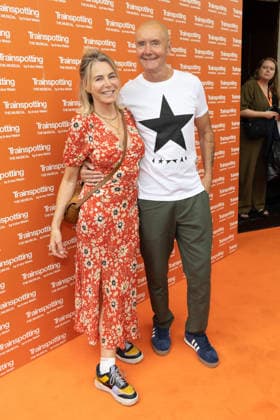 July 22, 2026, London, United Kingdom: (L-R), Emma Currie and Irvine Welsh attend Trainspotting The Musical press night at Theatre Royal Haymarket, London. London United Kingdom  - ZUMAs197 20260722_aaa_s197_201 Copyright: xPhilxLewisx