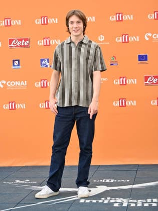 July 22, 2026, Giffoni Valle Piana, Salerno, Italy: Elia Nuzzolo at the blu carpet at the 2026 Giffoni Film Festival Giffoni Valle Piana Italy - ZUMAs197 20260722_aaa_s197_409 Copyright: xAntoninoxD™Espositox