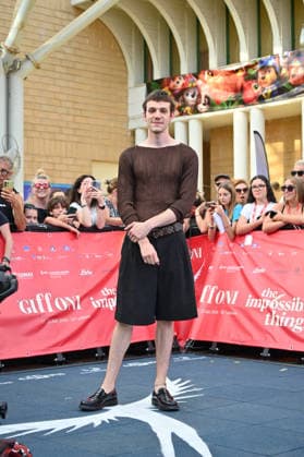 July 22, 2026, Giffoni Valle Piana, Salerno, Italy: Matteo Oscar Giuggioli at the blu carpet at the 2026 Giffoni Film Festival Giffoni Valle Piana Italy - ZUMAs197 20260722_aaa_s197_441 Copyright: xAntoninoxD™Espositox