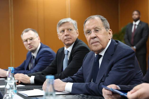 PHILIPPINES, MANILA - JULY 23, 2026: Sergei Lavrov, Foreign Minister of Russia, attends a bilateral meeting with Marco Rubio, US Secretary of State, on the sidelines of ASEAN-led events. Russian Foreign Ministry TASS  95352572