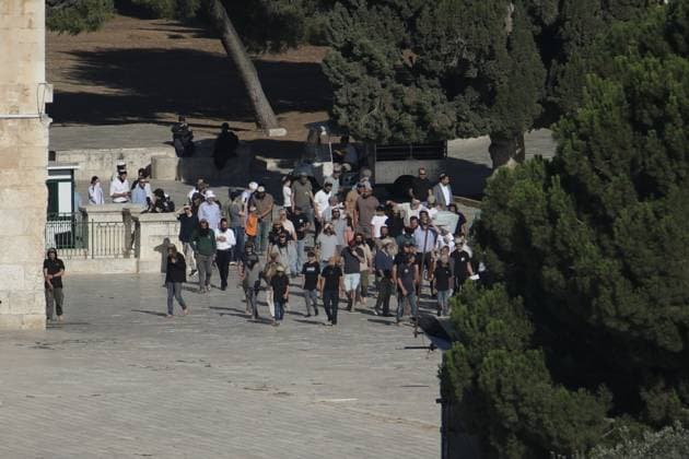 Jewish Groups raid Al-Aqsa Mosque in Jerusalem JERUSALEM - JULY 23: Groups of fanatic Jews raid the Al-Aqsa Mosque compound in East Jerusalem during events marking what they regard as the anniversary of the destruction of the Jewish temples, on July 23, 2026 in Jerusalem. The raid began in the early morning, with participants performing religious rituals at the site. Gazi Samad Anadolu Kudüs Palestinian Territory, Occupied. Editorial use only. Please get in touch for any other usage.  Copyright: x2026xAnadoluxGazixSamadx