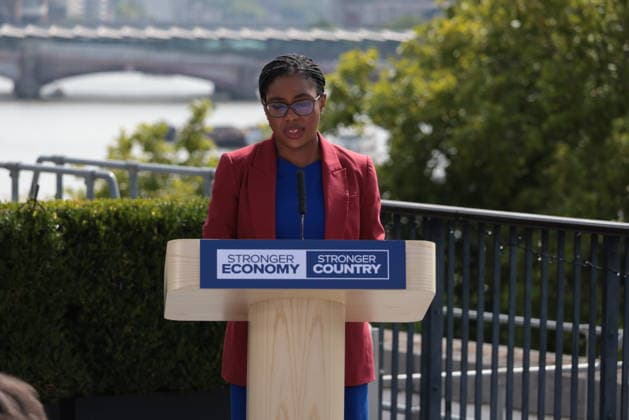 . 23 07 2026. London, United Kingdom. Kemi Badenoch Speech London. Kemi Badenoch delivers speech accusing Andy Burnham of showing a lack of ambition for Britain s future and failing to produce serious plans to tackle the challenges facing the country.  xMartynxWheatleyx xi-Imagesx IIM-26918-0004