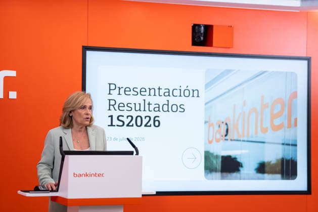 Bankinter Earns 605 Million Euros in the First Half of the Year, Up 11.7 Percent Bankinter CEO Gloria Ortiz presents the bank’s results for the first half of 2026 to the media, at Bankinter’s headquarters on July 23, 2026, in Madrid, Spain. Bankinter posted an attributable net profit of 605.23 million euros for the first half of the year, representing an 11.7% increase compared to the same period last year. JULY 23, 2026 Madrid, Spain  Copyright: xMatiasxChiofalox 7682307