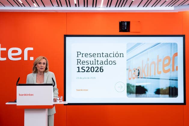 Bankinter Earns 605 Million Euros in the First Half of the Year, Up 11.7 Percent Bankinter CEO Gloria Ortiz presents the bank’s results for the first half of 2026 to the media, at Bankinter’s headquarters on July 23, 2026, in Madrid, Spain. Bankinter posted an attributable net profit of 605.23 million euros for the first half of the year, representing an 11.7% increase compared to the same period last year. JULY 23, 2026, Madrid, Spain  Copyright: xMatiasxChiofalox 7682308