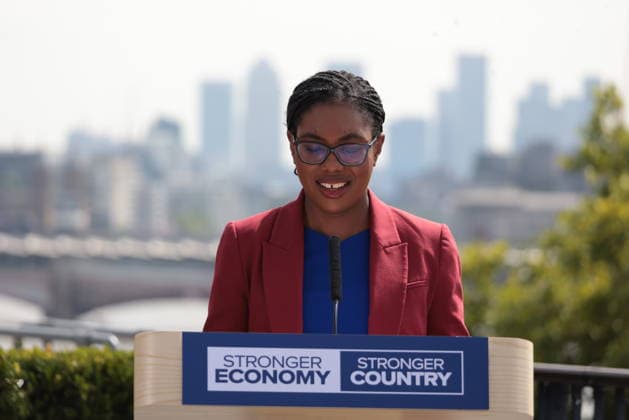 . 23 07 2026. London, United Kingdom. Kemi Badenoch Speech London. Kemi Badenoch delivers speech accusing Andy Burnham of showing a lack of ambition for Britain s future and failing to produce serious plans to tackle the challenges facing the country.  xMartynxWheatleyx xi-Imagesx IIM-26918-0013