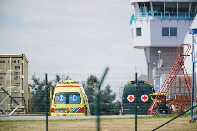 A Venom military helicopter with five soldiers aboard crashed at the helicopter base in Namest nad Oslavou on July 23, 2026, the Czech army reported on X social network, and the rescuers told CTK that one person died in the crash, Namest nad Oslavou, Czech Republic. (CTKxPhoto JaroslavxSvoboda) CTKPhotoP2026072304705  CTKPhotoP2026072304705