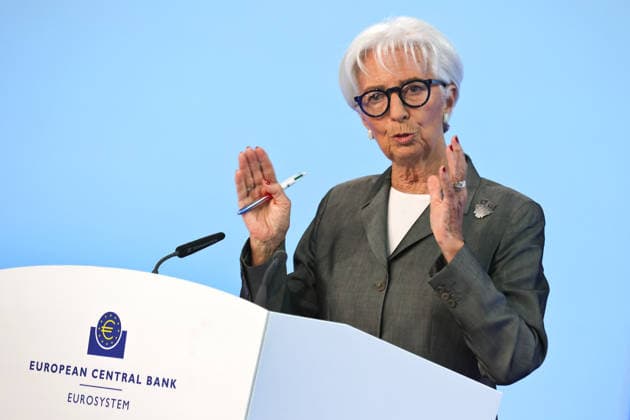23.07.2026 , Frankfurt, DEU Pressekonferenz der Europaeischen Zentralbank, ECB, Christine Lagarde, Praesidentin der Europaeischen Zentralbank . *** July 23, 2026, Frankfurt, Germany: European Central Bank (ECB) press conference, Christine Lagarde, President of the European Central Bank