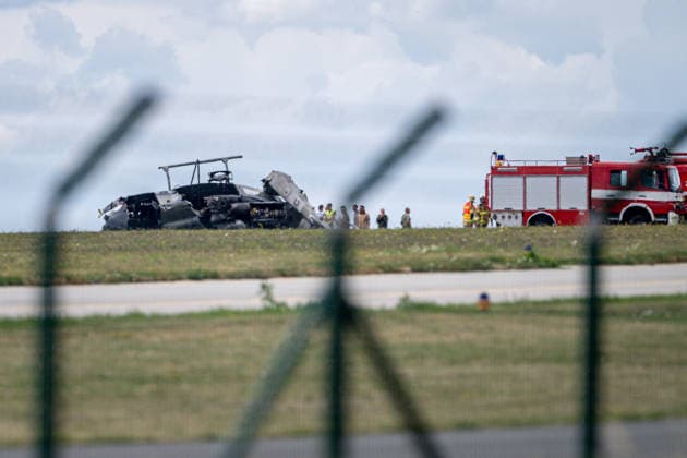 Military helicopter crash kills soldier, injures four in Czech Republic NAMEST NAD OSLAVOU, CZECH REPUBLIC - JULY 23: A Venom military helicopter carrying five soldiers crashed at a military base in Namest nad Oslavou, Czech Republic, on July 23, 2026. According to the Czech Army, one soldier was killed and four others were injured. The Army grounded all Venom and Viper helicopters following the crash. Lukas Kabon Anadolu Namest nad oslavou United States. Editorial use only. Please get in touch for any other usage.  Copyright: x2026xAnadoluxLukasxKabonx