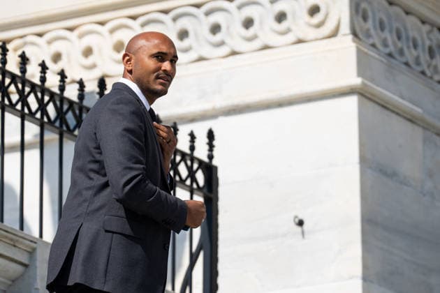 Rep. Shomari Figures UNITED STATES - JULY 23: Rep. Shomari Figures, D-Ala., walks up the House steps for the last votes before the August recess on Thursday, July 23, 2026. (Bill Clark CQ Roll Call) Washington DC United States EDITORIAL USE ONLY Copyright: x 2026xCQxRollxCallx BillxClarkx rollcallpix172163