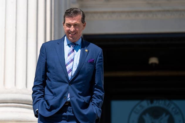 Rep. Kevin Mullin UNITED STATES - JULY 23: Rep. Kevin Mullin, D-Calif., walks down the House steps after the last votes before the August recess on Thursday, July 23, 2026. (Bill Clark CQ Roll Call) Washington DC United States EDITORIAL USE ONLY Copyright: x 2026xCQxRollxCallx BillxClarkx rollcallpix172169