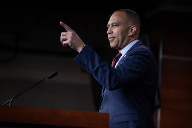 House Minority Leader Hakeem Jeffries WASHINGTON, DC - JULY 23: House Minority Leader Hakeem Jeffries (D-NY) holds a press conference after the House of Representatives went on recess, at the U.S. Capitol in Washington DC, United States on July 23, 2026. Nathan Posner Anadolu Washington United States. Editorial use only. Please get in touch for any other usage.  Copyright: x2026xAnadoluxNathanxPosnerx