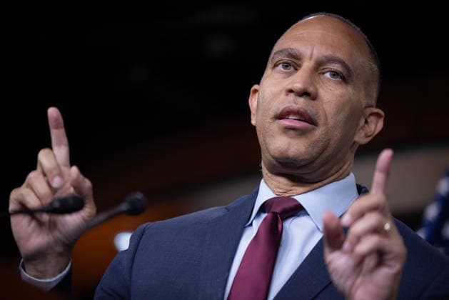House Minority Leader Hakeem Jeffries WASHINGTON, DC - JULY 23: House Minority Leader Hakeem Jeffries (D-NY) holds a press conference after the House of Representatives went on recess, at the U.S. Capitol in Washington DC, United States on July 23, 2026. Nathan Posner Anadolu Washington United States. Editorial use only. Please get in touch for any other usage.  Copyright: x2026xAnadoluxNathanxPosnerx