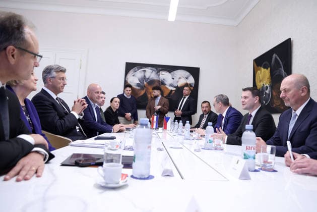 Croatian PM Plenkovic receives Czech Foreign Minister Macinka Croatian Prime Minister Andrej Plenkovic received Czech Deputy Prime Minister and Foreign Minister Petr Macinka at government headquarters in Zagreb, Croatia on July 23, 2026.  JosipxMikacic PIXSELL
