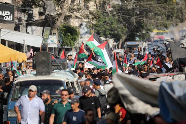 Palestinians march in Gaza City after 1,000 days of war Palestinians take part in a march in Gaza City on July 23, 2026, marking more than 1,000 days since the start of the war and calling for an end to military operations and the lifting of the blockade. Participants also expressed their rejection of forced displacement, according to the event’s organizers. Photo by Belal Osama apaimages Gaza Gaza Strip Palestinian Territory 230726_Gaza_BO_3_00(74) Copyright: xapaimagesxBelalxOsamax xapaimagesx