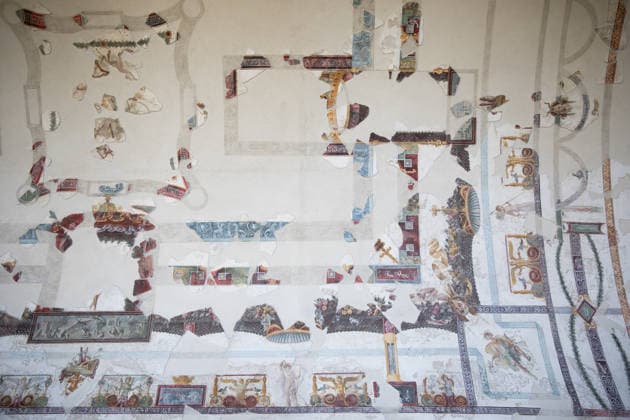 Presentation of ceiling of house with bakery in Pompeii POMPEII, ITALY - JULY 23: The presentation of the restoration of the ceiling of the house with the bakery of Regio IX at the archaeological park of Pompeii, in Pompeii, Italy on July 23, 2026. Iso Ekle Anadolu Pompeii Italy. Editorial use only. Please get in touch for any other usage.  Copyright: x2026xAnadoluxIsoxEklex