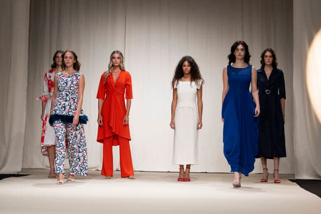 UNIENDO MODA - MOMAD Fashion Week de Madrid ,Spain - 23 Jul 2026 A model walks the runway wearing a design by UNIENDO MODA during the Momad Fashion Week de Madrid in IFEMA. Madrid Spain Copyright: xAtilanoxGarciax xSOPAxImagesx photo03009