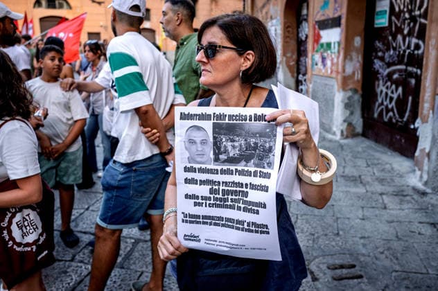 Protest for Abderrahim Fakir to Palermo PALERMO, ITALY - JULY 23: A demonstration calling for truth and justice for Fakir Abderrahim, a 42-year-old man of Moroccan origin who died on Sunday 19 July whilst being restrained by two police officers in Bologna on July 23, 2026 in Palermo, Italy. Palermo Sicily Italy Copyright: xStefanoxMontesix