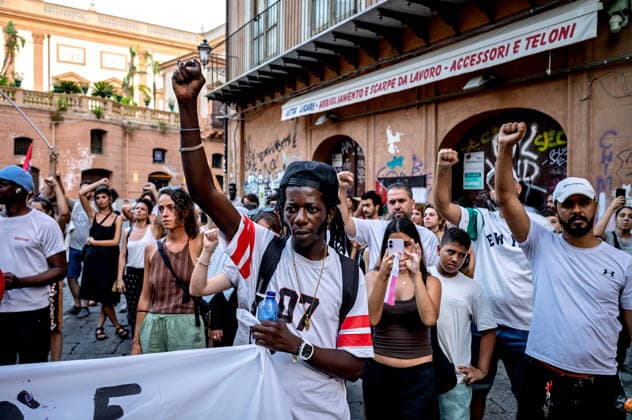 Protest for Abderrahim Fakir to Palermo PALERMO, ITALY - JULY 23: A demonstration calling for truth and justice for Fakir Abderrahim, a 42-year-old man of Moroccan origin who died on Sunday 19 July whilst being restrained by two police officers in Bologna on July 23, 2026 in Palermo, Italy. Palermo Sicily Italy Copyright: xStefanoxMontesix